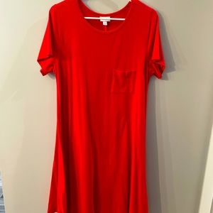 Lularoe Carly dress red